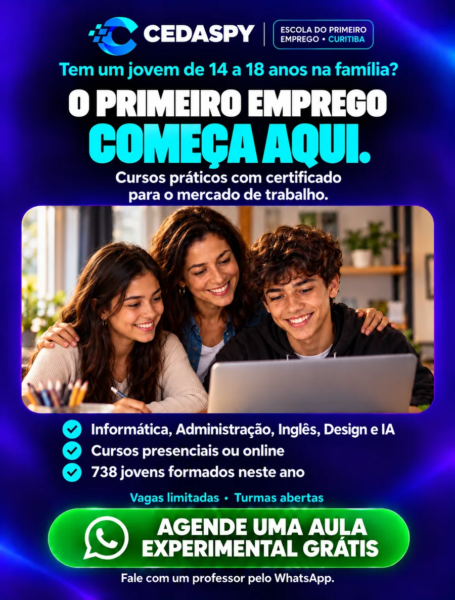 Campanha CEDASPY para famílias: o primeiro emprego começa aqui
